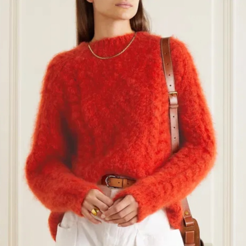 Isabel Marant mohair cable knit Thomas sweater